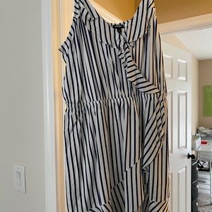 Black and white stripped dress